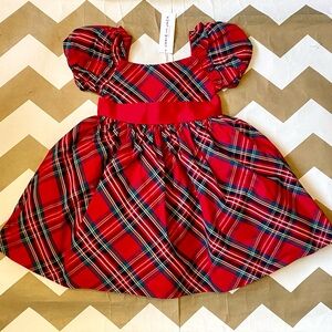 Janie and Jack Red Plaid Kids Dress